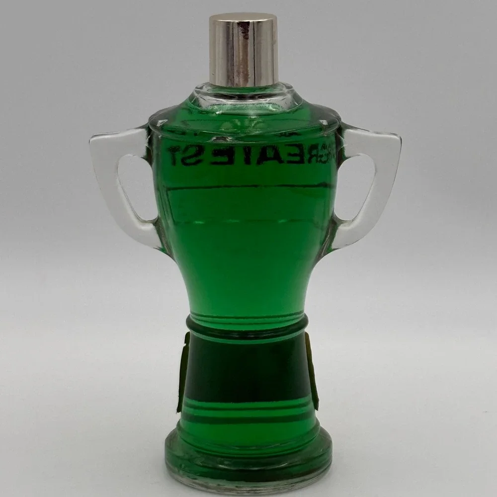 Vtg Mennen Skin Bracer After Shave Trophy Decanter Worlds Greatest 10oz Glass